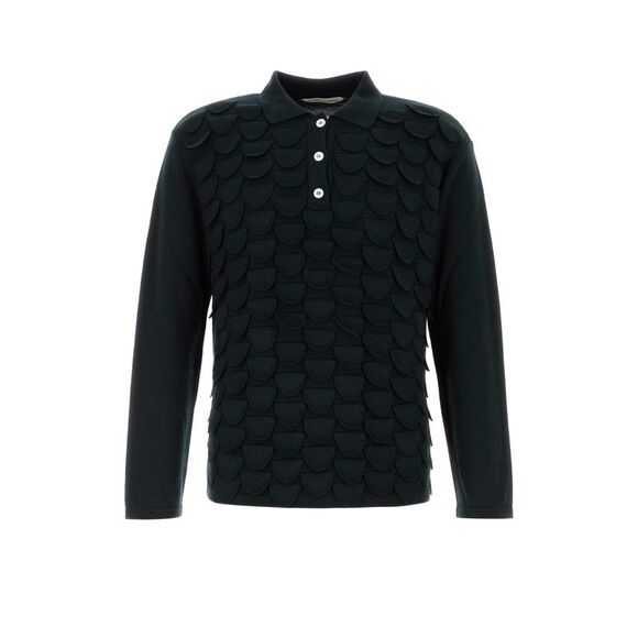 NAMACHEKO Other - Namacheko Men Midnight Blue Wool Polo Shirt